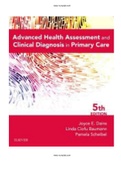 Advanced Health Assessment and Clinical Diagnosis in Primary Care 5th Edition Dains Test Bank ALL Chapters Included | ISBN: 9780323266253