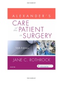 Alexander’s Care of the Patient in Surgery 16th Edition Rothrock Test Bank