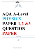 AQA A-Level PHYSICS PAPER 1,2 &3 QUESTION PAPER COMBINED PACKAGE 2022 UPDATE 