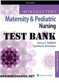 TEST BANK for Introductory Maternity and Pediatric Nursing 4th Edition by Nancy T. Hatfield, Cynthia Kincheloe. All Chapter 1-42. 663 Pages