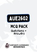 AUE2602 - MCQ TestBank (2015-2020) 