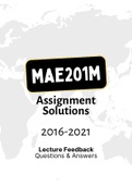 MAE201M -  Tutorial Letters 201 (Merged) (2016-2021) (Questions&Answers)