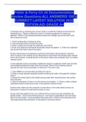Potter & Perry Ch 26 Documentation Review Questions ALL ANSWERS 100&percnt; CORRECT LATEST SOLUTION 2022 EDITION AID GRADE A&plus;