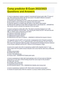 Comp predictor B Exam 2022&sol;2023 Questions and Answers