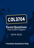 COL3704 - Exam Questions PACK (2016-2022)