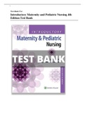 Test bank for Introductory Maternity and Pediatric Nursing 3rd & 4th & 8th Edition | All Chapters | Complete Guide 2022