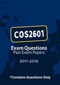 COS2601 - Exam Questions PACK (2011-2019)