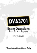 DVA3701 - Exam Questions PACK (2017-2022)