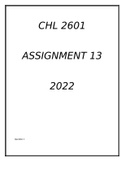 CHL2601 Assignment 13 @ a reasonable price. High quality wor