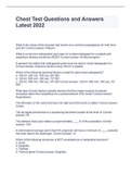Chest Test Questions and Answers Latest 2022
