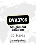 DVA3703 - Combined Tut201 feedback (2018-2022)
