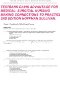 Test Bank Davis Advantage for Medical-Surgical Nursing: Making Connections to Practice 2nd edition Hoffman Sullivan Test Bank - All chapters | Complete Guide 2022