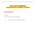 Corporate Finance 11th Edition &ndash; Test Bank