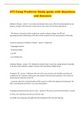 ATI Comp Predictor Study guide with Questions and Answers