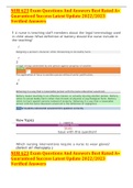 NUR 623 Exam Questions And Answers Best Rated A&plus; Guaranteed Success Latest Update 2022&sol;2023 Verified Answers 