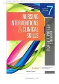TEST BANK FOR NURSING INTERVENTIONS AND CLINICAL SKILLS 7TH EDITION BY POTTER |GRADED A+2022