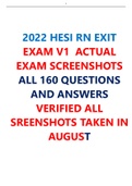 2022 HESI RN EXIT  EXAM V1 ACTUAL  EXAM SCREENSHOTS ALL 160 QUESTIONS AND ANSWERS  VERIFIED ALL  SREENSHOTS TAKEN IN  AUGUST