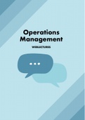Samenvatting hoorcolleges/weblectures blok 3.4 Operations Management