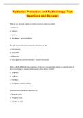 Radiation Protection and Radiobiology Test Questions and Answers