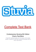 Contemporary Nursing 8th Edition Cherry Test Bank