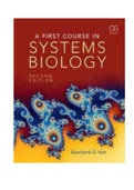 First Course in Systems Biology 2nd Edition Voit Solutions Manual