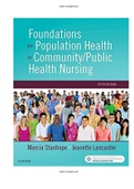 Foundations for Population Health in Community Public Health Nursing 5th Edition Stanhope Test Bank