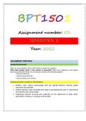 BPT1501 ASSIGNMENT 3 2022 (SEMESTER 2)