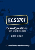ECS3707 - Exam Prep. Quetions (2010-2022)