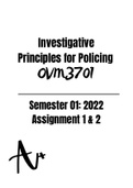 OVM3701: 2022: Semester 01: Assignment 01 and 02