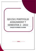 SJD1501 ASSIGNMENT 7 PORTFOLIO SEMESTER 2 - 2022 (864880)