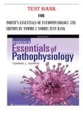 TEST BANK  FOR PORTH’S ESSENTIALS OF PATHOPHYSIOLOGY 5TH EDITION BY TOMMIE L NORRIS
