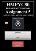 HMPYC80 assignment 5 R.R.I (revised) 2022 - research methodology 
