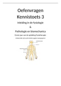 Oefentoets over de kennistoets fysiologie en pathologie & biomechanica