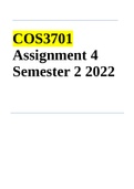 COS3701 Assignment 4 Semester 2 2022