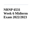 NRNP 6531 Week 6 Midterm Exam 2022/2023