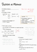BA1 Wiskunde Vectoren en Matrices