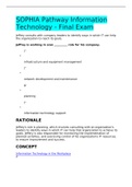 SOPHIA Pathway Information Technology - Final Exam 