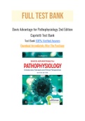 Davis Advantage for Pathophysiology 2nd Edition Capriotti Test Bank