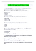 2022 CNA Practice Written Exam Questions And Answers&lpar; With Complete Top Solution Rated A&rpar; Download