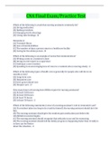 CNA Final Exam&sol;Practice Test Questions And Answers Latest Update 2022 With complete Top Solution Rated A&period;