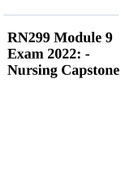 RN299 Module 9 Exam 2022&colon; Nursing Capstone
