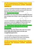 ATI PN Comprehensive Predictor Form A,B &c |Questions and Answers| LATEST, 2022/2023 GRADED A+