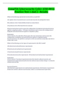 CompTIA Cybersecurity CySA&plus; &lpar;CS0-001&rpar;&colon; Practice Test 1 And 2 - Results Questions And Answers With Complete Solution Latest Update&period;