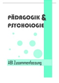 [Zusammenfassung] Abitur für Pädagogik und Psychologie