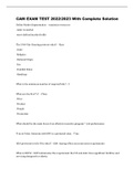CAM EXAM TEST 2022&sol;2023 With Complete Solution