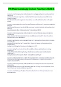 PN Pharmacology Online Practice 2020 A Questions And Answers Latest Update With Complete Solution Rated A&period;