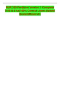NUR 339 Predictor Version 1 Complete &lpar;150 Q &dollar; As&rpar;100&percnt; Correct Latest Update Graded&sol;Rated A&plus;