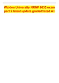 Walden University NRNP 6635 exam part 2 latest update graded&sol;rated A&plus;