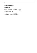 Summary  New media technology Com3704  (COM-3704)