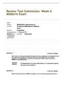 NURS 6630 Week 6 Midterm Exam - Question and Answers